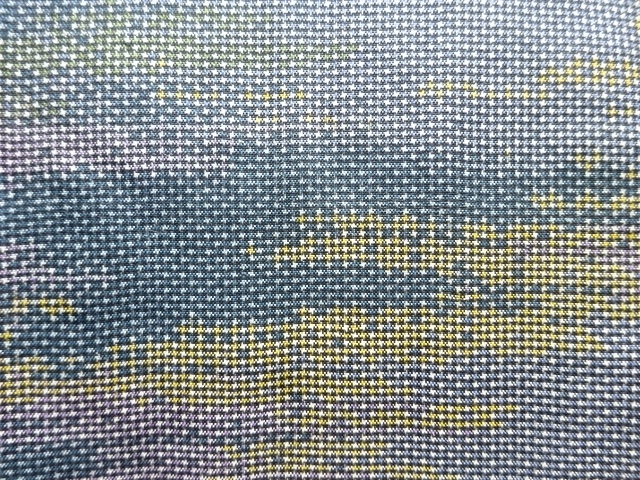 アンティーク　霞模様織り出し本場泥大島紬着物